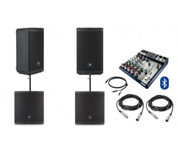 Акустическая система JBL EON715 с 2 сабвуферами + микшер | 2800Вт